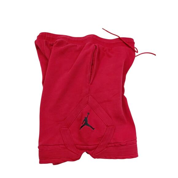 Nike Men's Jordan Size Medium Essential Fleece Diamond Short Fleece , Red - Picture 1 of 5